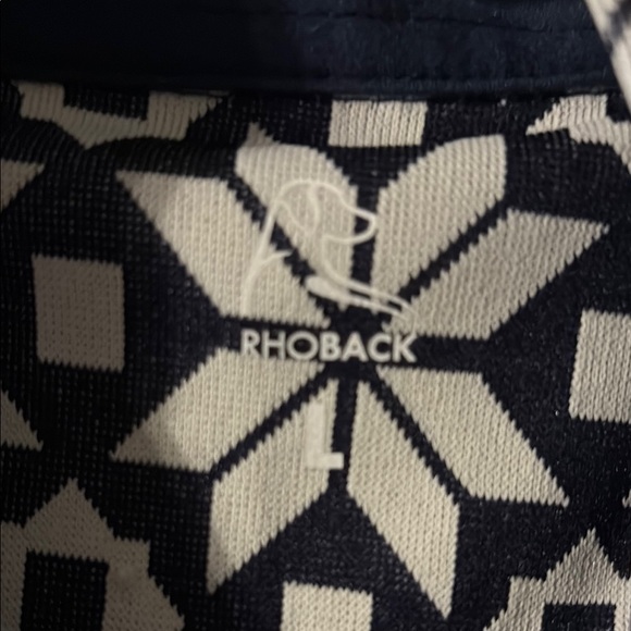 Navy and White Rhoback Quarter zip NEW WITH TAGS - Picture 3 of 5